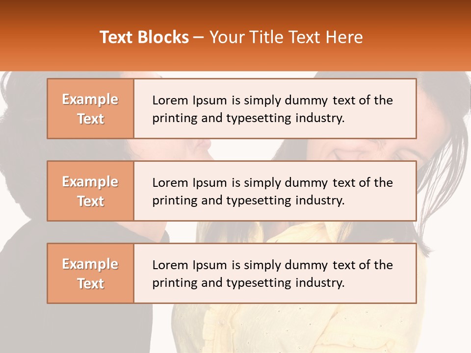 A Couple Of People That Are Looking At Each Other PowerPoint Template