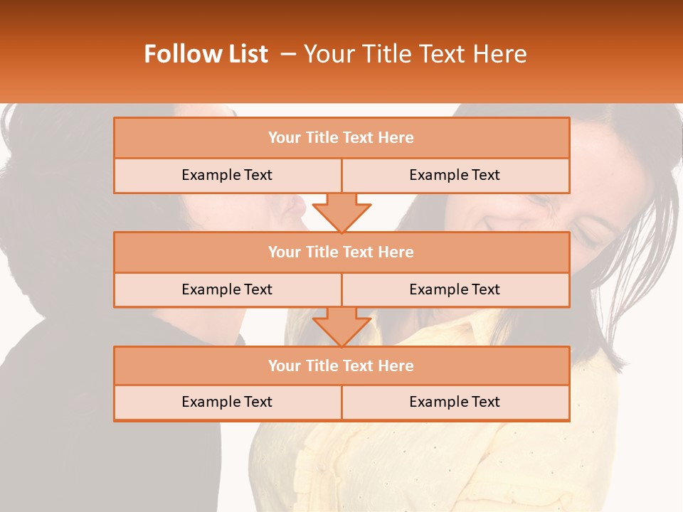 A Couple Of People That Are Looking At Each Other PowerPoint Template