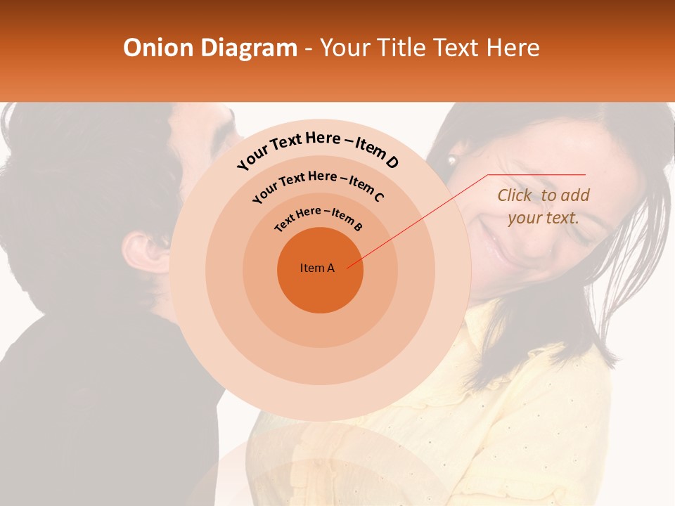 A Couple Of People That Are Looking At Each Other PowerPoint Template
