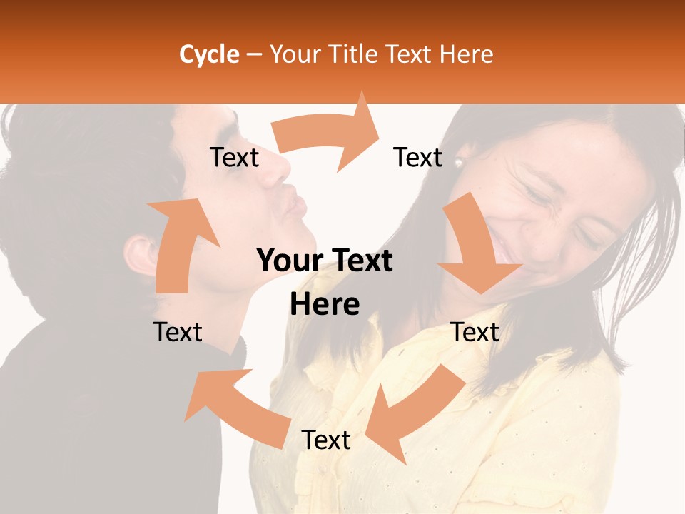 A Couple Of People That Are Looking At Each Other PowerPoint Template