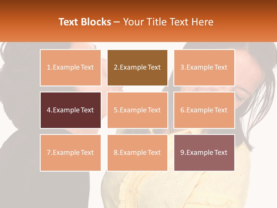 A Couple Of People That Are Looking At Each Other PowerPoint Template