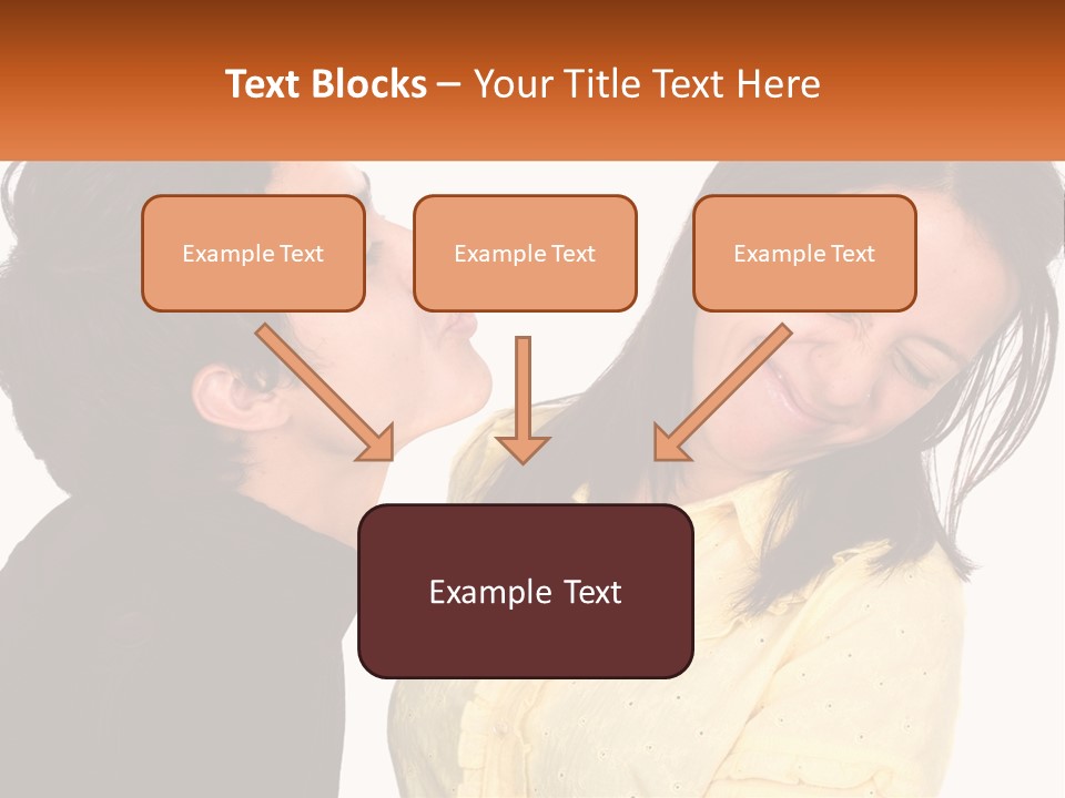 A Couple Of People That Are Looking At Each Other PowerPoint Template