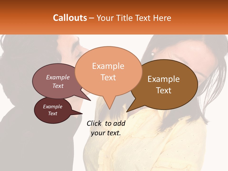 A Couple Of People That Are Looking At Each Other PowerPoint Template