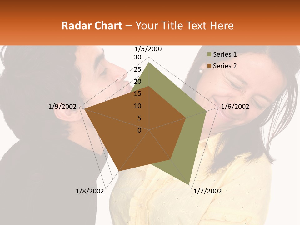 A Couple Of People That Are Looking At Each Other PowerPoint Template