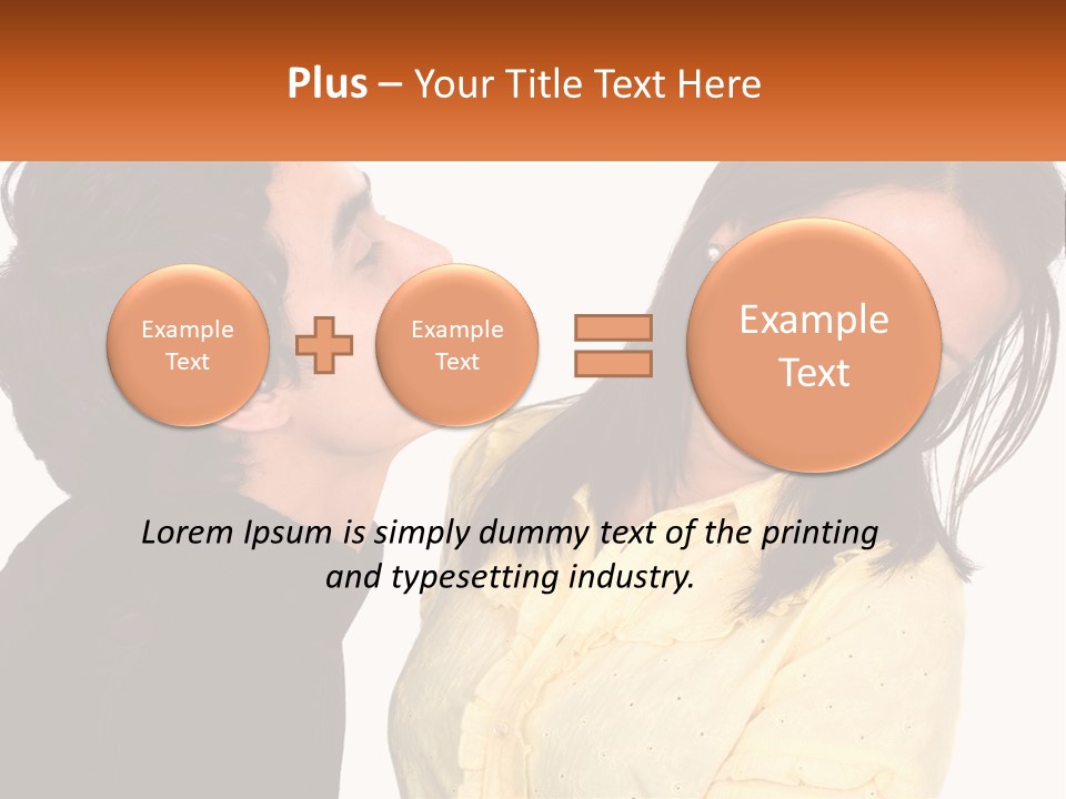 A Couple Of People That Are Looking At Each Other PowerPoint Template