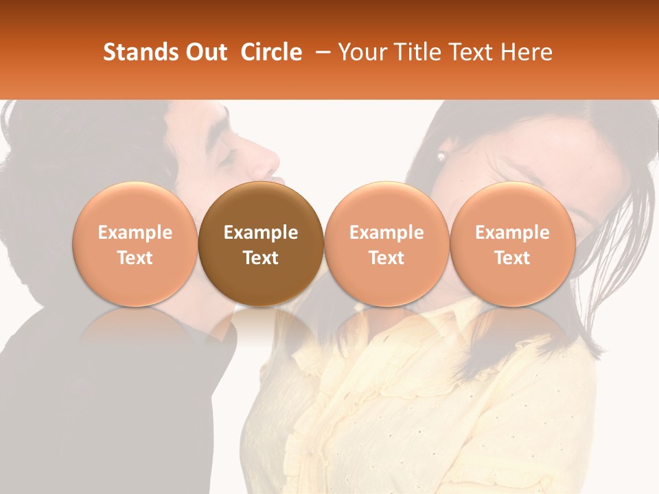 A Couple Of People That Are Looking At Each Other PowerPoint Template