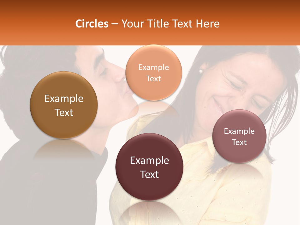 A Couple Of People That Are Looking At Each Other PowerPoint Template