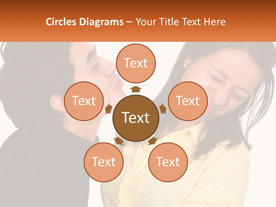 A Couple Of People That Are Looking At Each Other PowerPoint Template