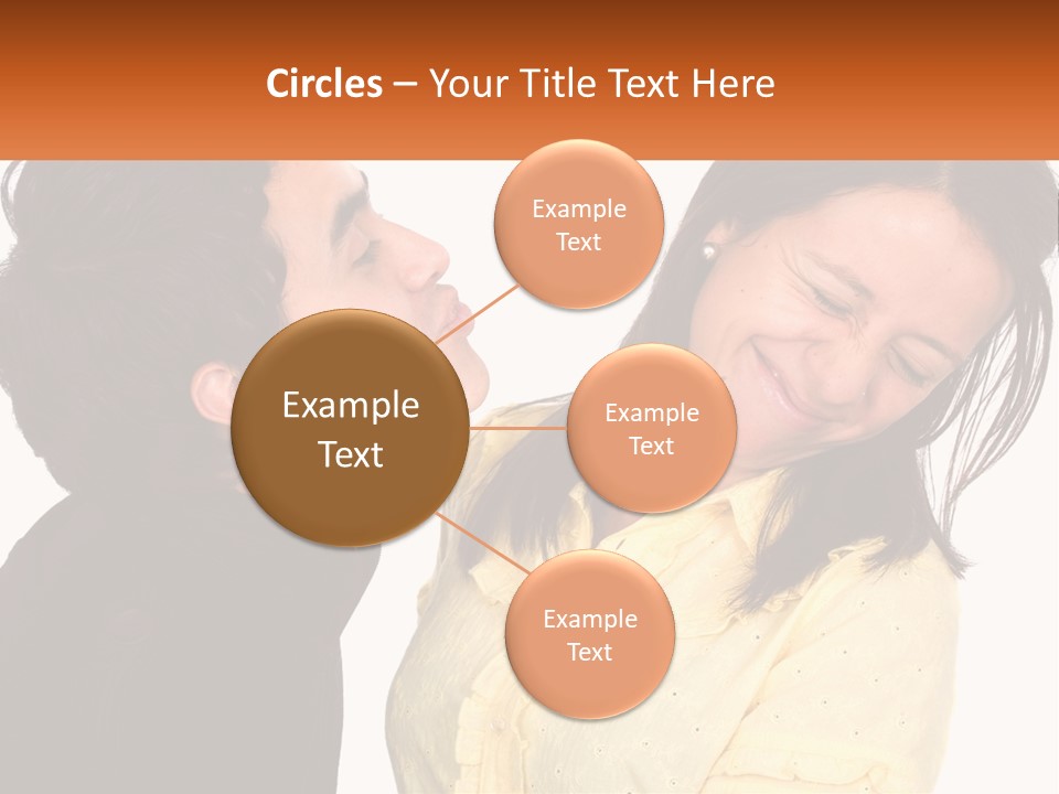 A Couple Of People That Are Looking At Each Other PowerPoint Template