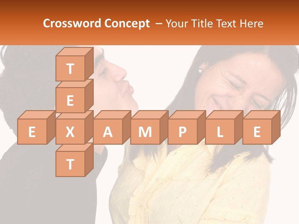 A Couple Of People That Are Looking At Each Other PowerPoint Template