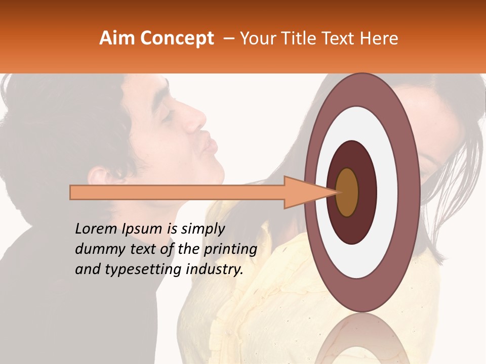 A Couple Of People That Are Looking At Each Other PowerPoint Template