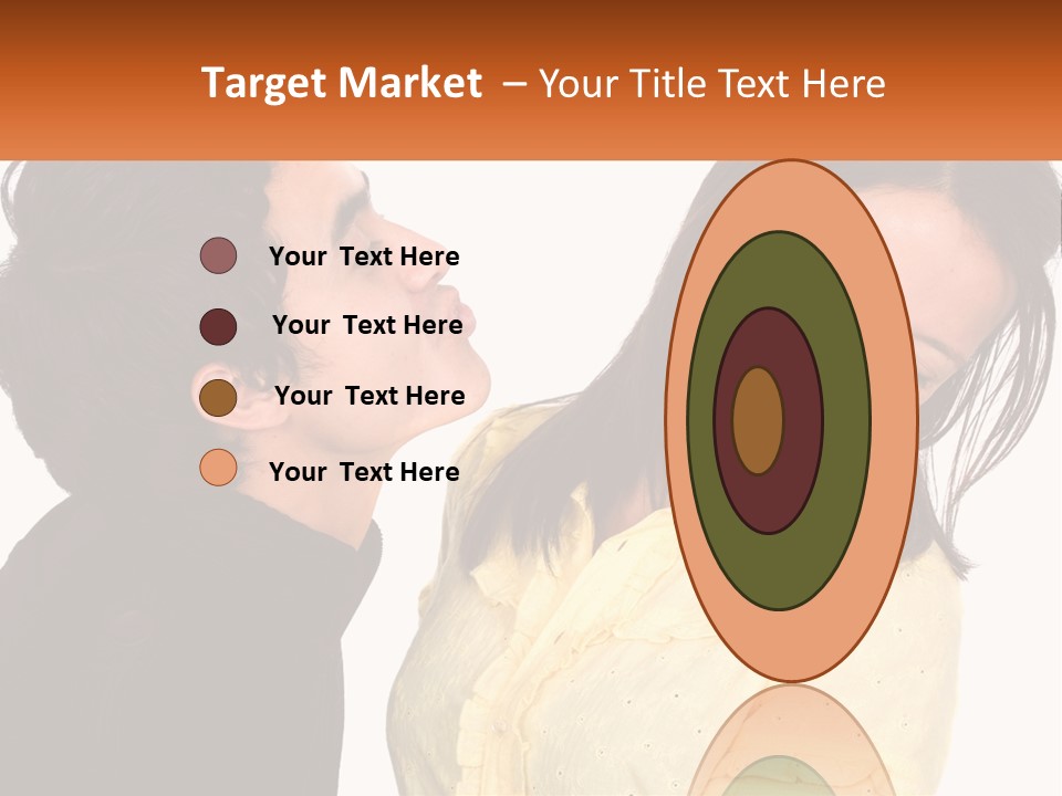 A Couple Of People That Are Looking At Each Other PowerPoint Template