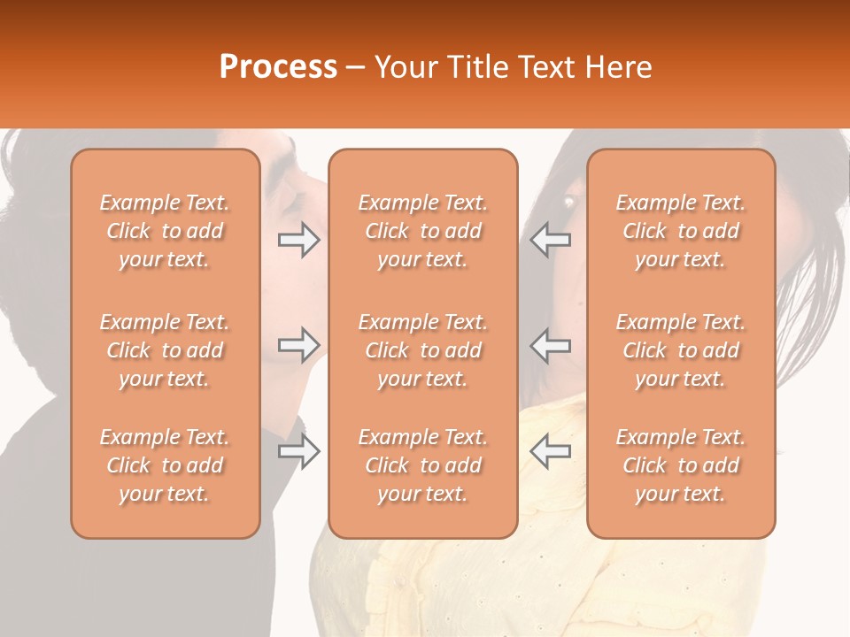 A Couple Of People That Are Looking At Each Other PowerPoint Template
