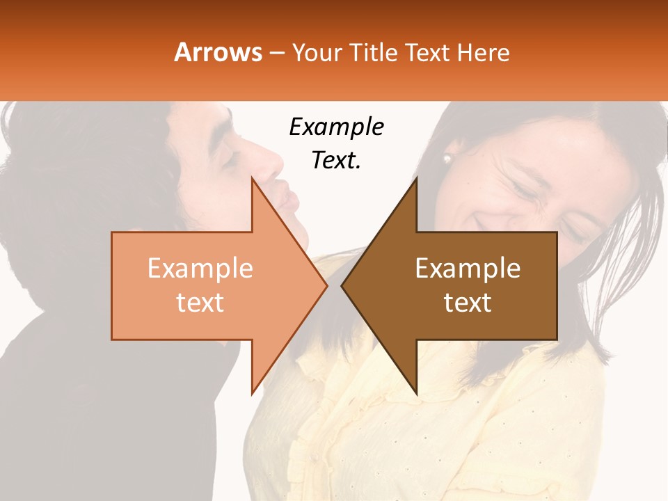 A Couple Of People That Are Looking At Each Other PowerPoint Template