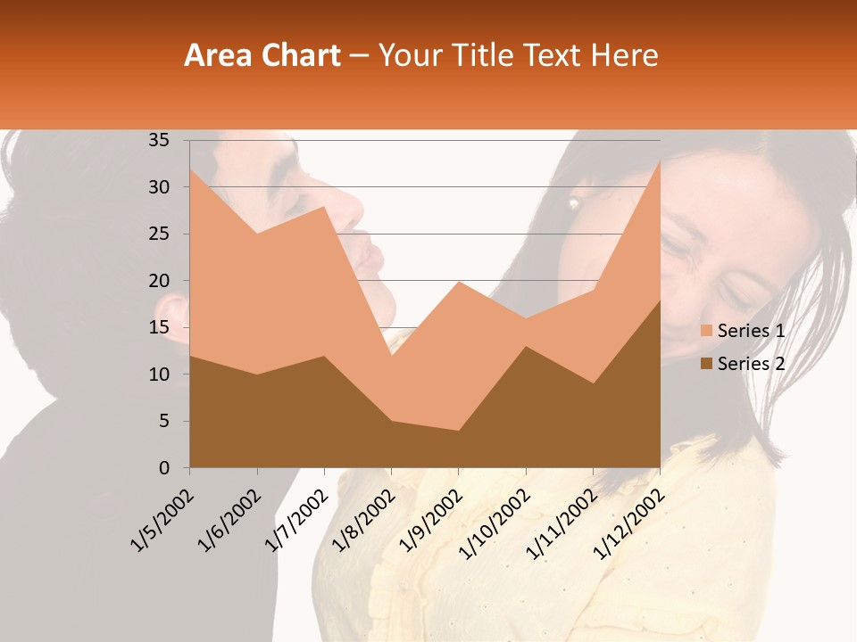 A Couple Of People That Are Looking At Each Other PowerPoint Template