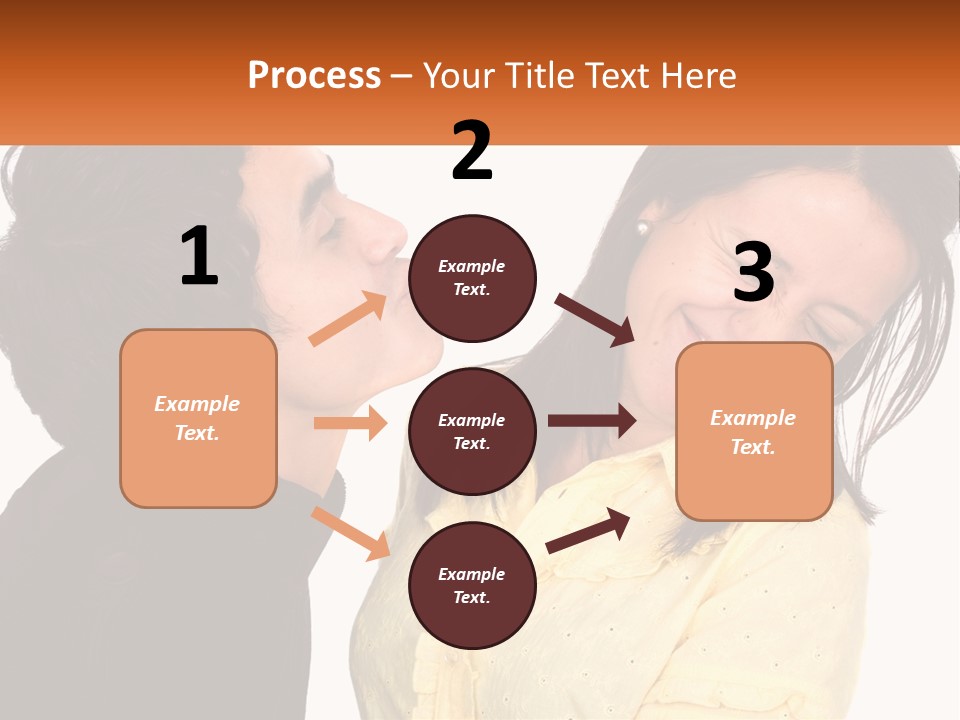A Couple Of People That Are Looking At Each Other PowerPoint Template