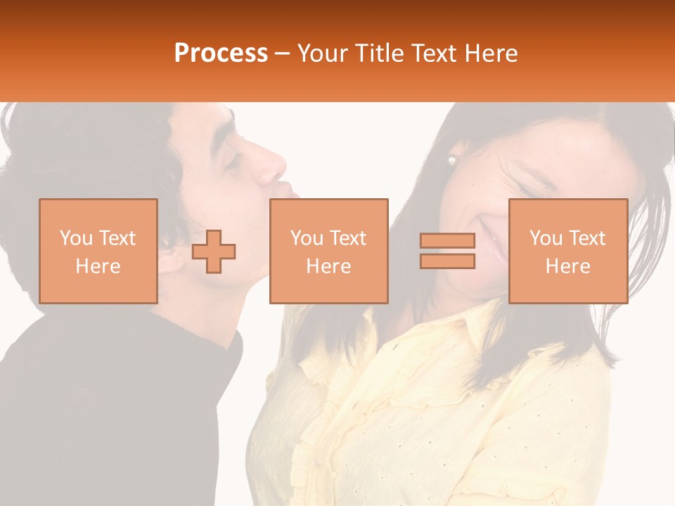 A Couple Of People That Are Looking At Each Other PowerPoint Template