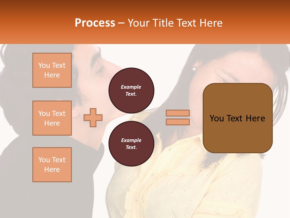 A Couple Of People That Are Looking At Each Other PowerPoint Template