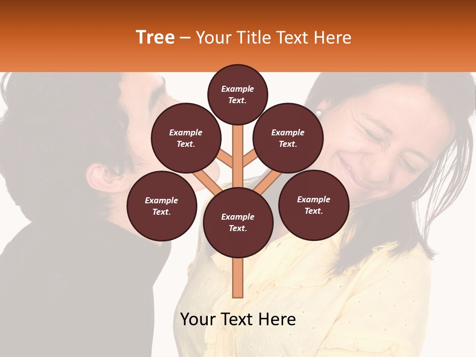 A Couple Of People That Are Looking At Each Other PowerPoint Template