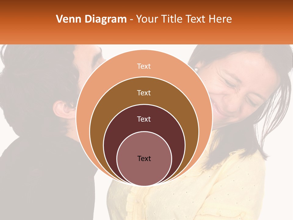 A Couple Of People That Are Looking At Each Other PowerPoint Template