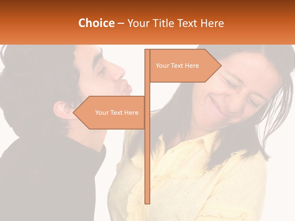 A Couple Of People That Are Looking At Each Other PowerPoint Template