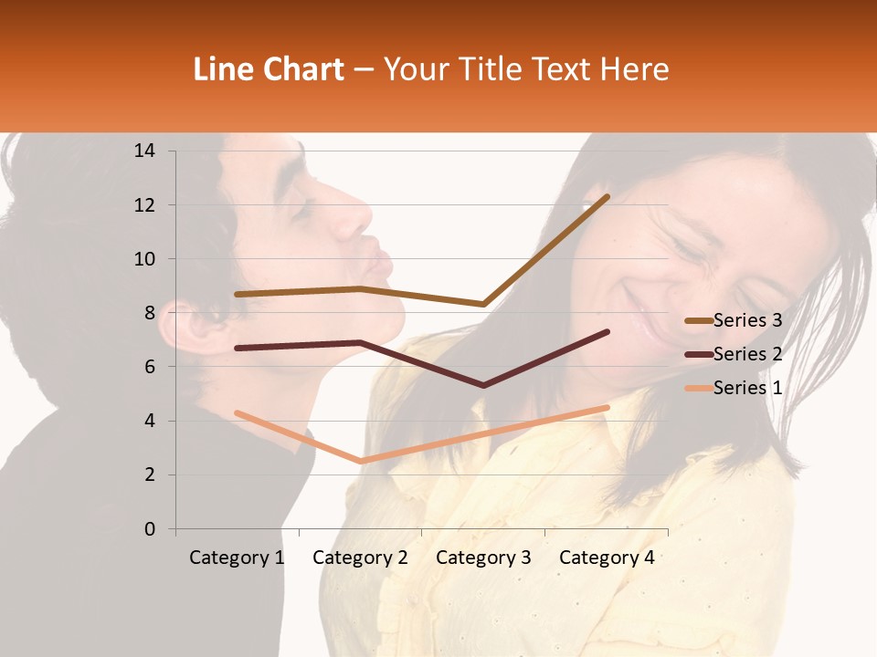 A Couple Of People That Are Looking At Each Other PowerPoint Template