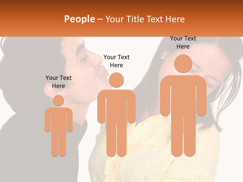 A Couple Of People That Are Looking At Each Other PowerPoint Template