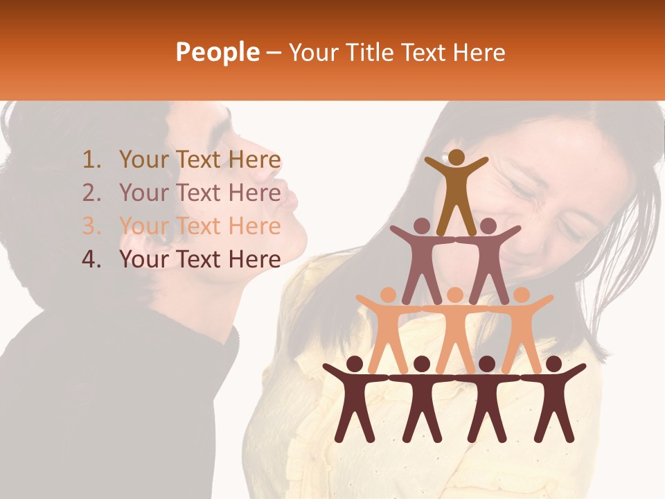 A Couple Of People That Are Looking At Each Other PowerPoint Template