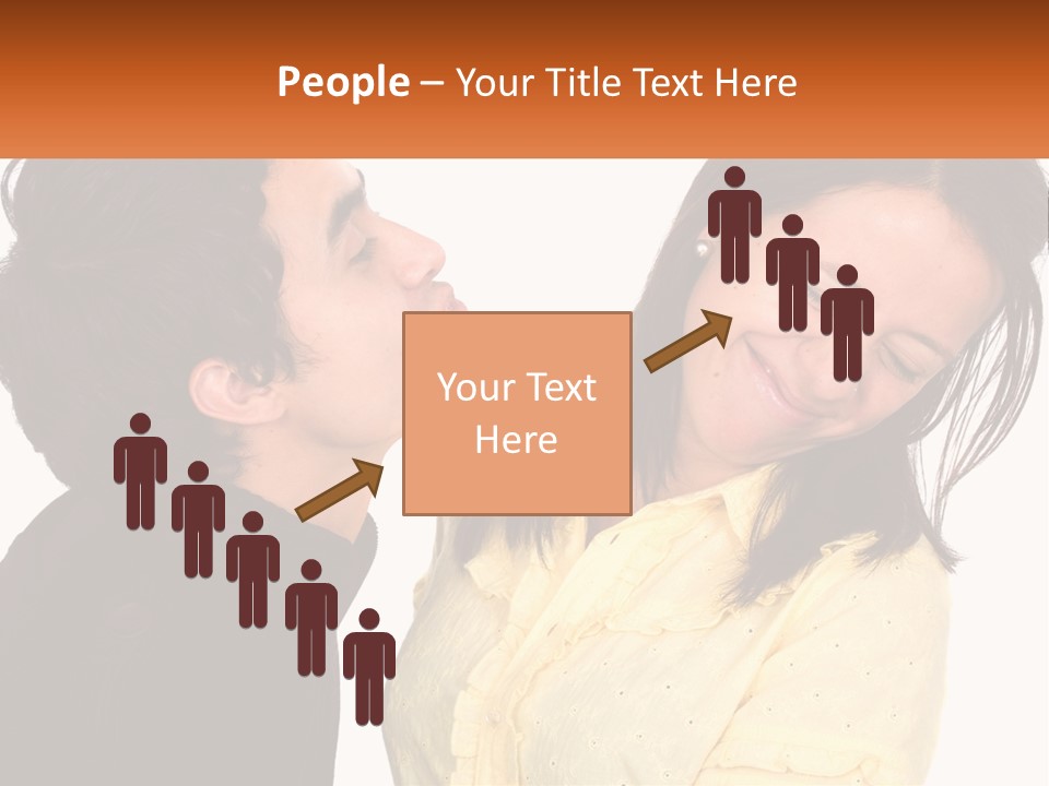 A Couple Of People That Are Looking At Each Other PowerPoint Template