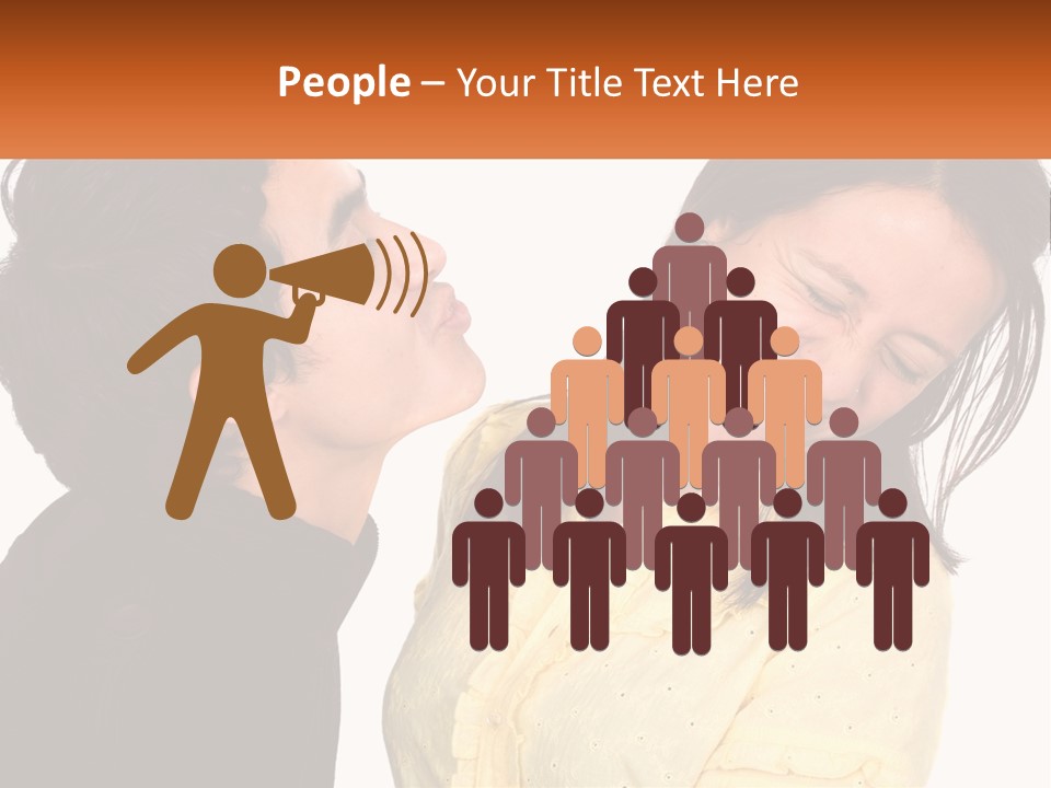 A Couple Of People That Are Looking At Each Other PowerPoint Template