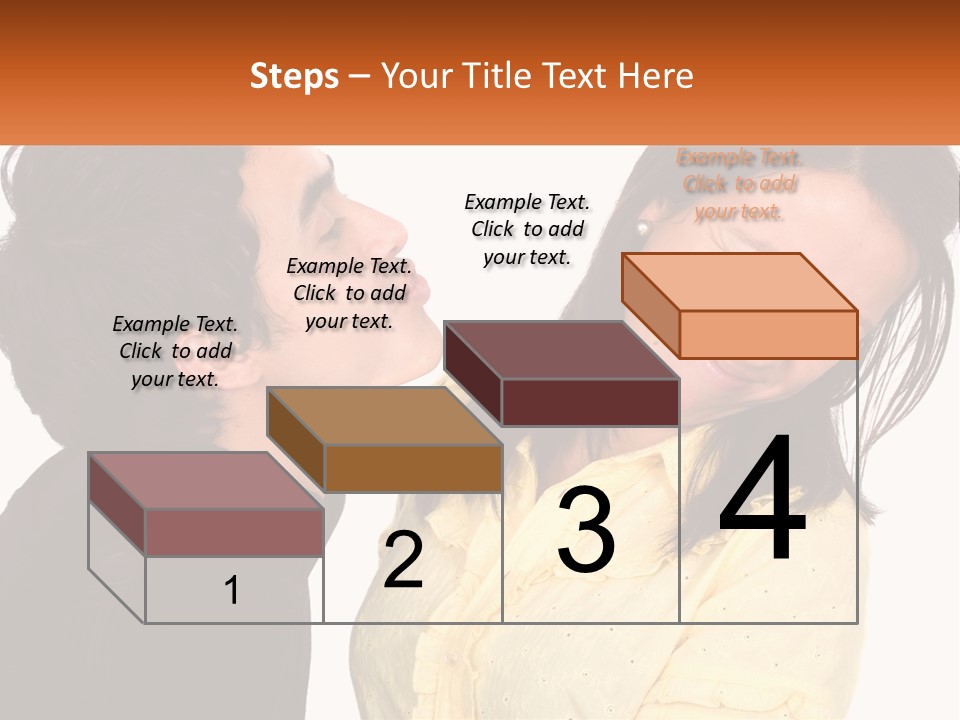 A Couple Of People That Are Looking At Each Other PowerPoint Template