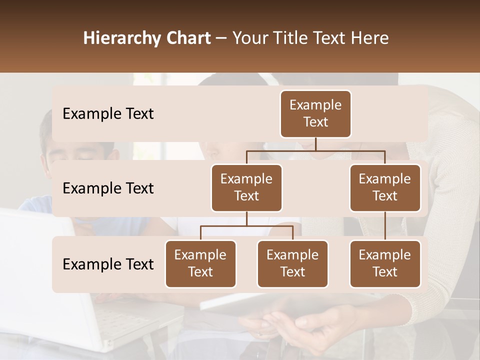 A Woman And Two Children Looking At A Laptop PowerPoint Template