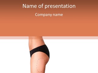 A Woman's Butt With A Bandage On It PowerPoint Template