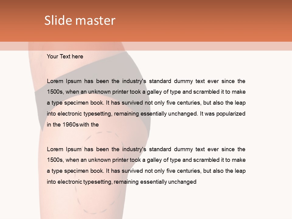 A Woman's Butt With A Bandage On It PowerPoint Template