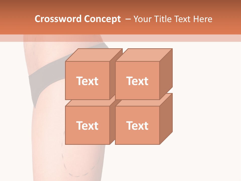 A Woman's Butt With A Bandage On It PowerPoint Template