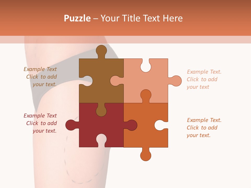 A Woman's Butt With A Bandage On It PowerPoint Template