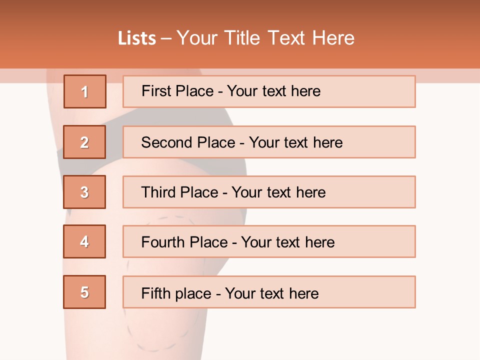 A Woman's Butt With A Bandage On It PowerPoint Template