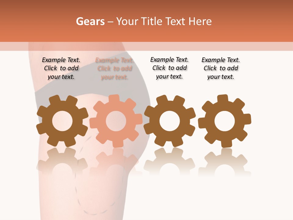 A Woman's Butt With A Bandage On It PowerPoint Template