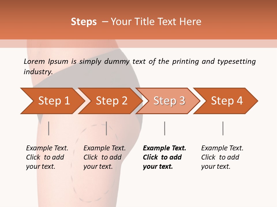 A Woman's Butt With A Bandage On It PowerPoint Template