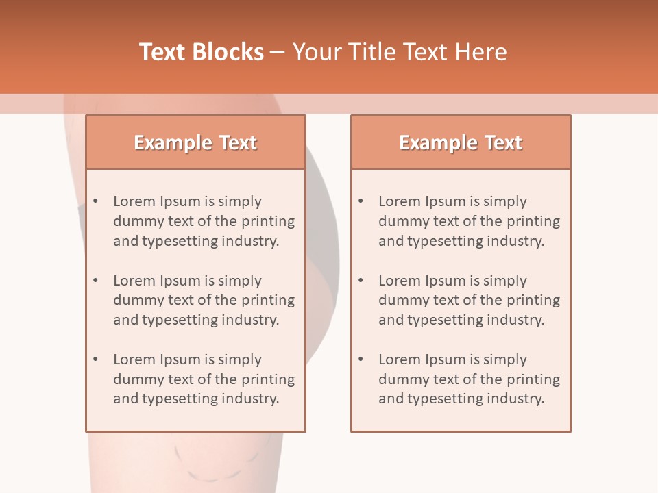 A Woman's Butt With A Bandage On It PowerPoint Template