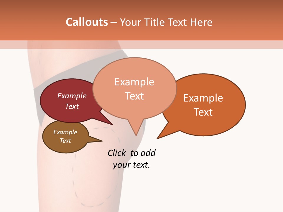A Woman's Butt With A Bandage On It PowerPoint Template