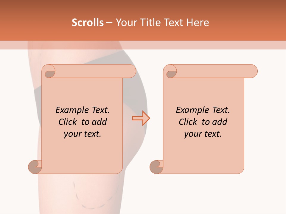 A Woman's Butt With A Bandage On It PowerPoint Template