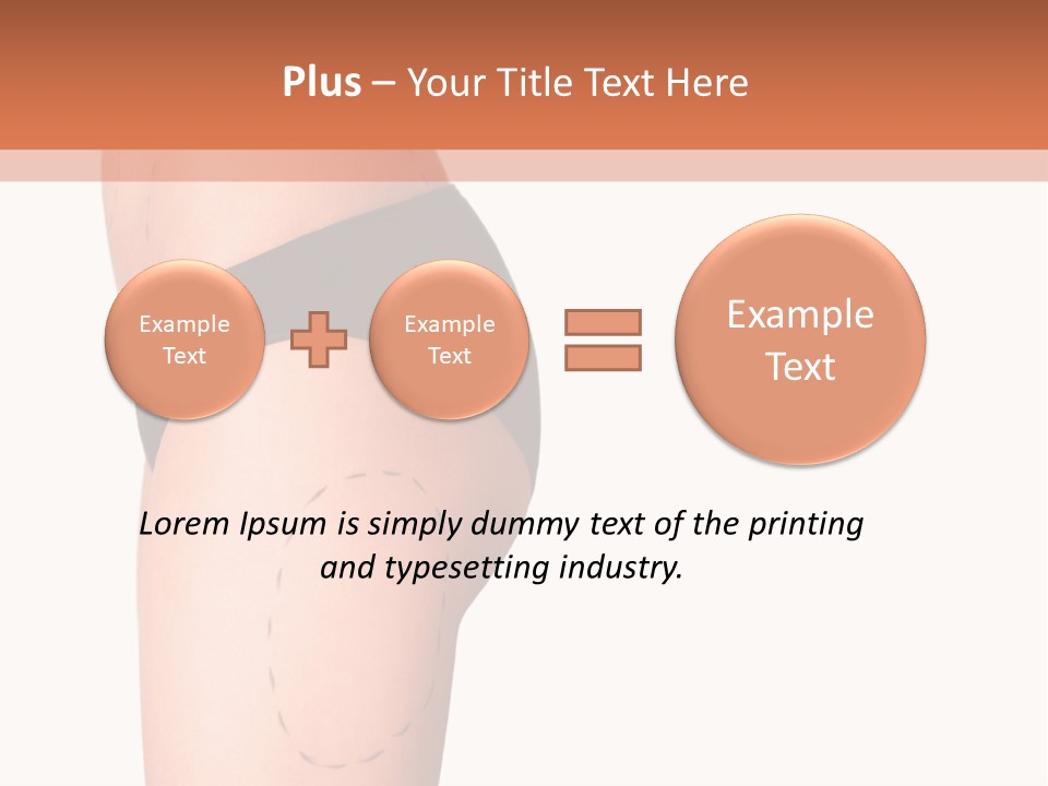 A Woman's Butt With A Bandage On It PowerPoint Template