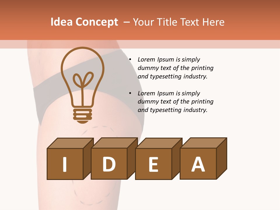 A Woman's Butt With A Bandage On It PowerPoint Template