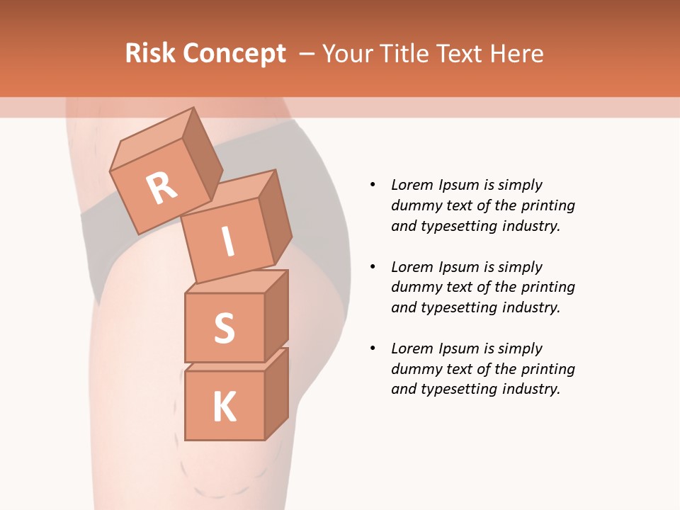 A Woman's Butt With A Bandage On It PowerPoint Template