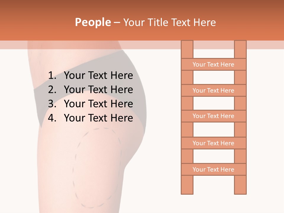 A Woman's Butt With A Bandage On It PowerPoint Template