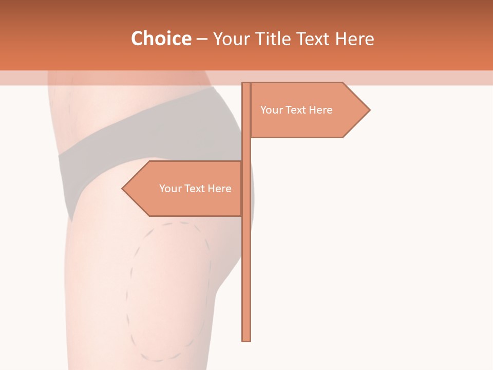 A Woman's Butt With A Bandage On It PowerPoint Template