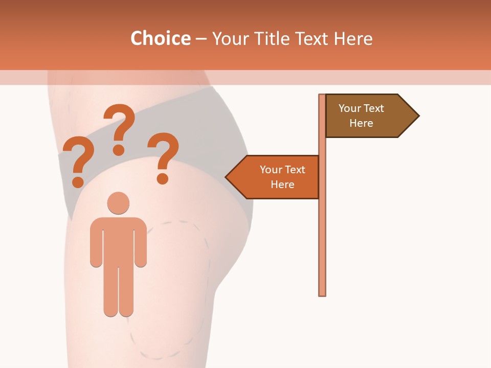 A Woman's Butt With A Bandage On It PowerPoint Template