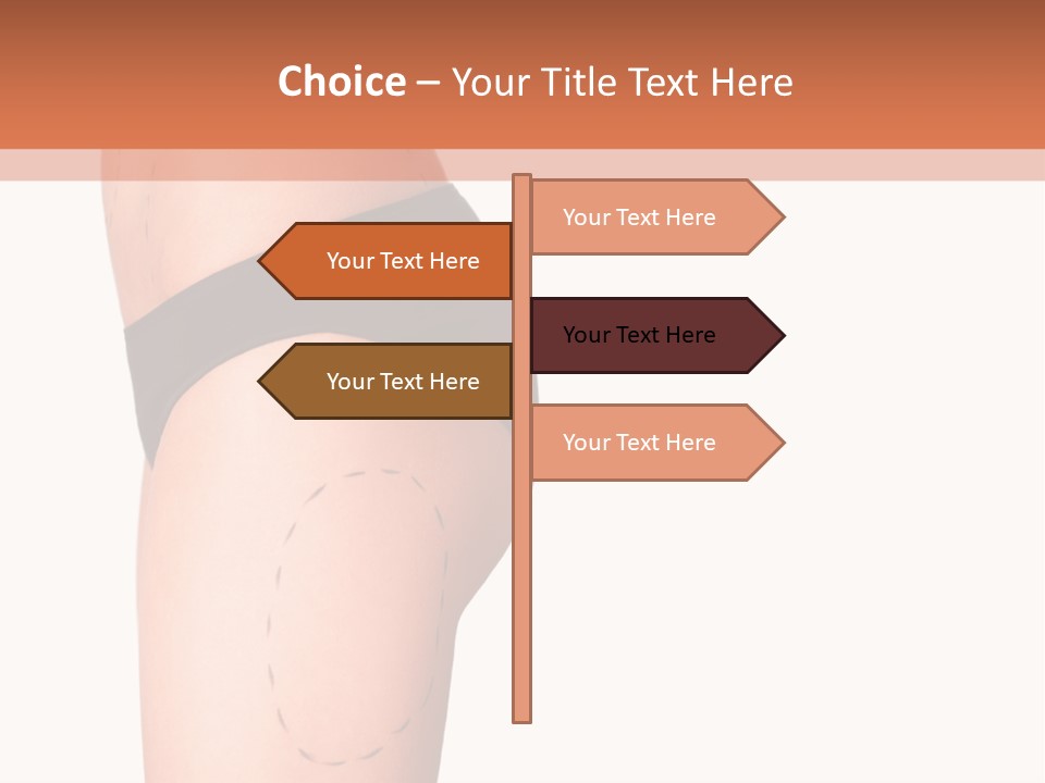 A Woman's Butt With A Bandage On It PowerPoint Template