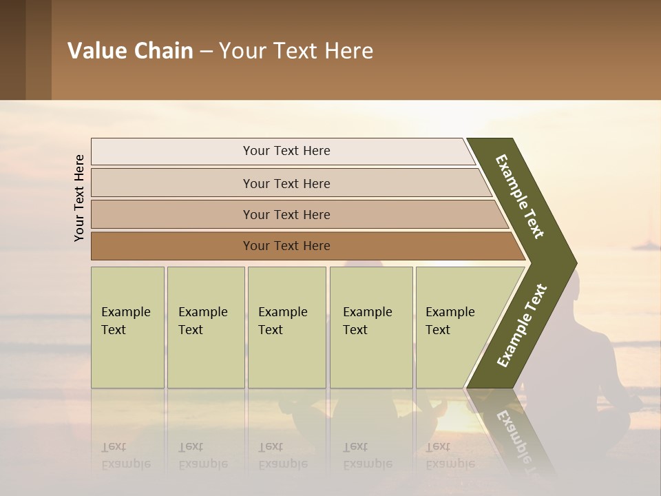 Two People Are Sitting On The Beach At Sunset PowerPoint Template